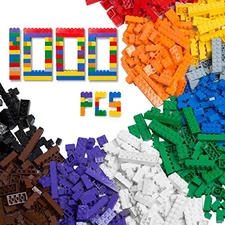 1000 Piece Building Bricks Set- 10 Classic Colors Guaranteed Tight Fit