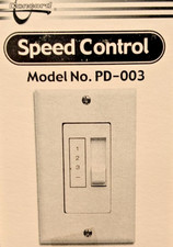 CONCORD CEILING FAN SPEED CONTROL WALL UNIT WHITE SLIDE BAR FACEPLATE PD-003