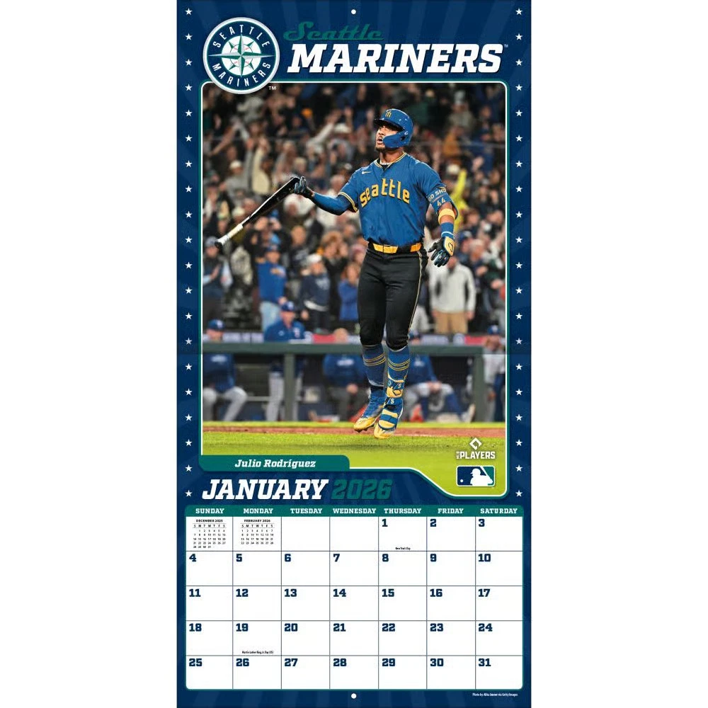 Seattle Mariners 2026 Wall Calendar