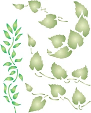 Leaf Stencil, 3.25 X 4 Inch(S) - Leaves Vines Stencils by CRAFT KREATIVELY