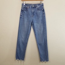 American Eagle Mom Jean Raw Hem Blue Size 4