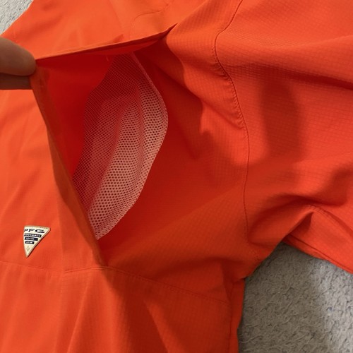 Florida Gators Shirt Columbia PFG Mens Large Orange Button Up Omni Shade Fishing - Picture 8 of 13