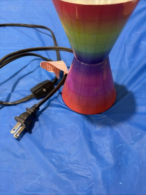 #ad #ad Motion And Glitter Lava Lamp Metal Base Model 2140 Rainbow with Bulb No Top Cap $18.50