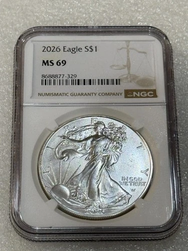 2026 Silver Eagle  NGC MS 69 Brown Label ~ Pristine ~ NO SPOTS (329)