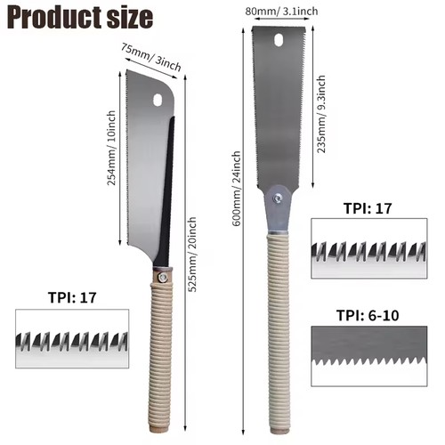 1PC Japanese Dovetail Hand Saw 10 In Pull Saw for Woodworking Universal Cutting - Picture 4 of 15