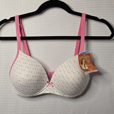 Warner  s Elements of Bliss Lift Bra 34C Pink Polka Dot Underwire NWT
