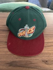 Vtg Rare NBA Seattle SuperSonics Cap Two Tone Wool SnapBack Hat