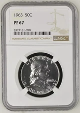 1963 Proof Franklin Half Dollar - NGC PF67