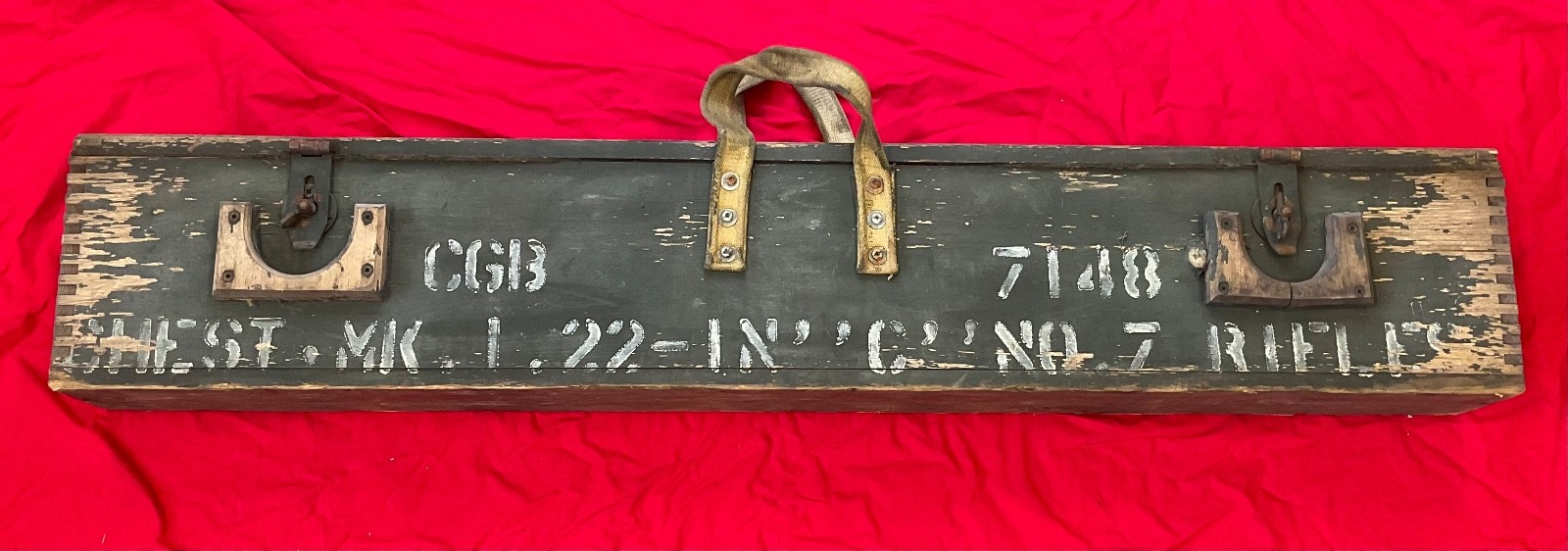 British Lee Enfield Training Rifle MK1 No 7 22 LR Transit Chest SMLE Post WWII