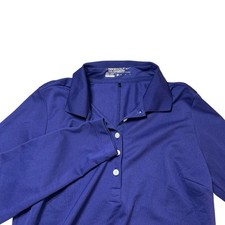 Nike Golf Women's Dri-Fit Tour Performance 1/4 Button Golf Polo Purple Size M