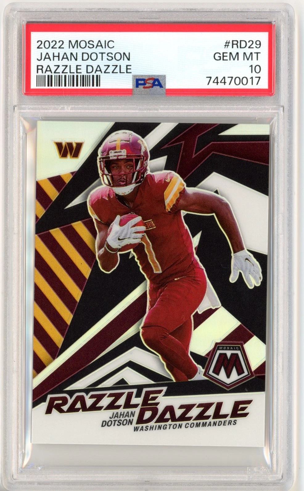 Jahan Dotson Panini Mosaic Razzle Dazzle #RD29 Base
