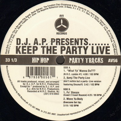 DJ A.P., D.J. A.P. Presents.......Keep The Party Live, (12''), NM or M-, 36232725