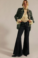 Free People Black We The Free Live Wire Flare Jeans Size 29 - NWT