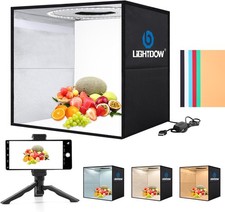 12"x12"x12" Photo Studio Light Box Photography with Desktop Tripod  120 LEDs...