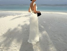 Mango Open-Back Lace Dress