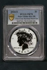 2024-S $1 Peace Reverse Proof Silver Dollar, PCGS PR70