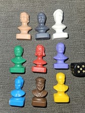 Cluedo 1986 Edition 9 Playing Pieces and 1 Dice Spares Only Replacements ONLY