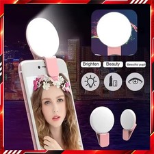 Mini Selfie Ring Light Clip On LED Phone Light USB Rechargeable