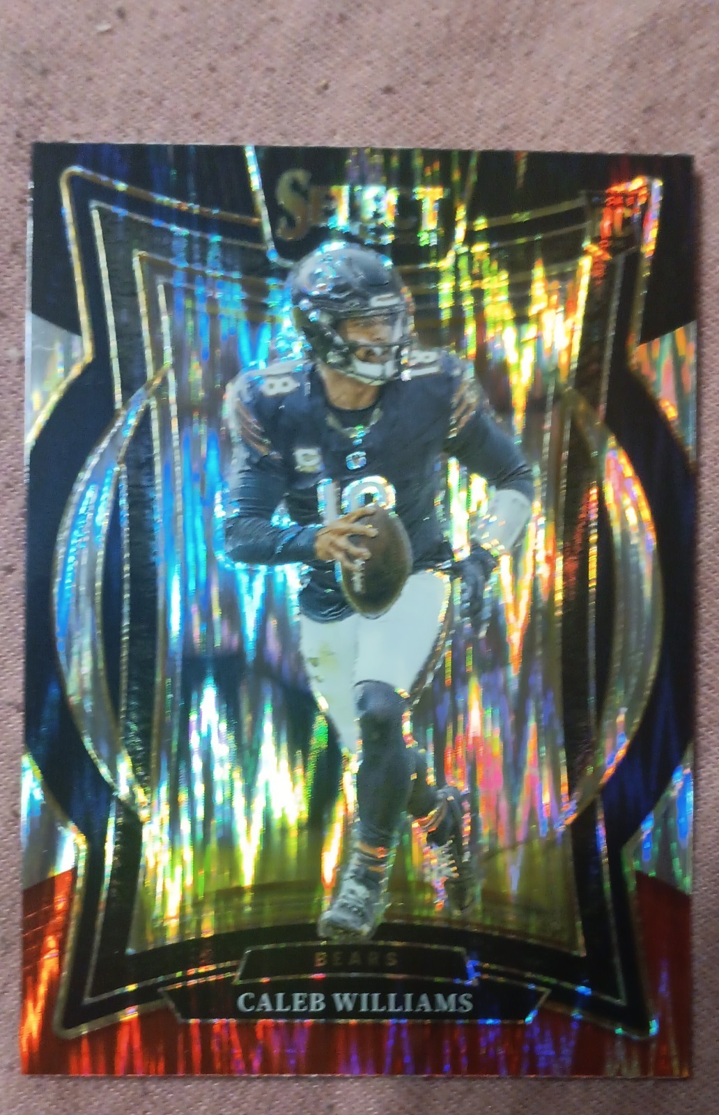 2024 Panini Select - Concourse Caleb Williams #25 Black & Red Shock Prizm (RC)