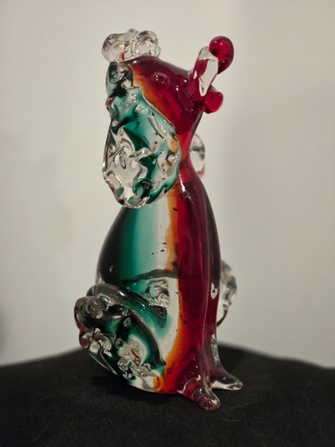 Mid-Century Vintage Hand Blown Murano Glass Art Poodle-IT GLOWS!! - Picture 2 of 14