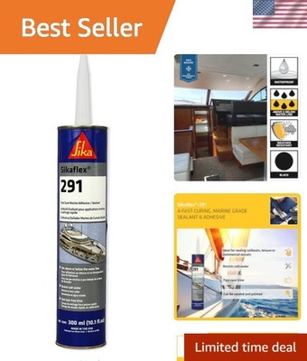 flex-291, Black, Fast Cure Marine Adhesive and Sealant, Polyurethane for Boat...