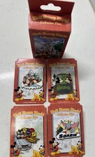WDW 2008 Lot of 4 MYSTERY PINs COLLECTION #57810 Dumbo, Chip & Dale, Mickey Ride