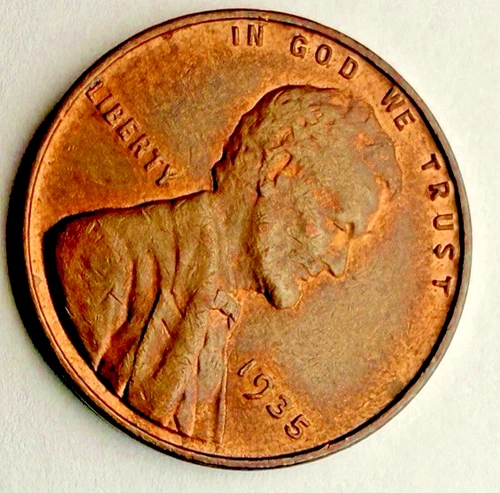 1935-P Lincoln Wheat 1c ~ Uncirculated Red Brown ~ NICE ~ E18