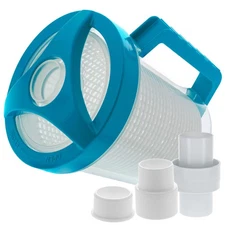 Pro In-line Swimming Pool Leaf Canister Plastic Mesh Basket, Clean Remove Debris