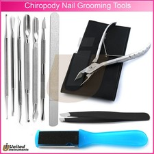 Professional Chiropody Nail Care Set Ingrown Nail Cutter Cuticle Pusher Tweezer