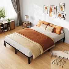 Twin/Full/Queen/King Bed Frame, 6/8/10/14 Inch Metal Platform, 800LB, No Tools