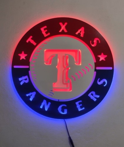 Texas Rangers -LED Wall Sign/Bar Decoration | eBay