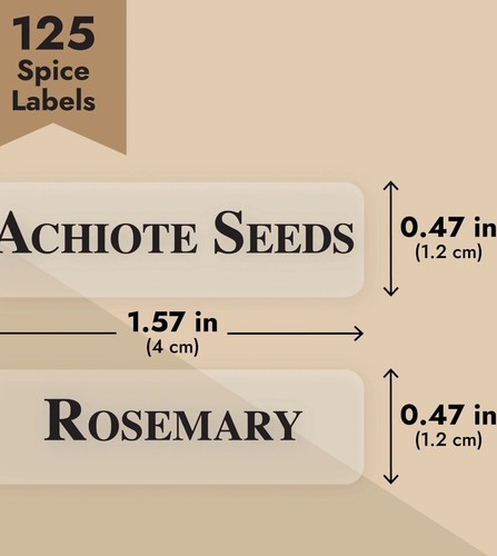 Spice Jar Labels, Clear - Picture 3 of 3
