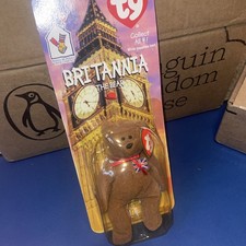 Britannia The Bear 1997 McDonalds Ty Beanie Baby with Rare Errors 1993 OAKBROOK