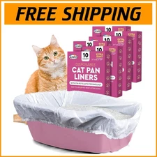 Extra Giant 60-Count Cat Litter Box Liners - Tear-Resistant & Waterproof