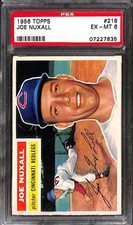 1956 Topps #218 JOE NUXHALL PSA 6 EX-MT 07227835 