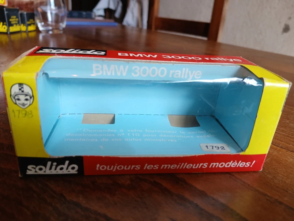 lot boite vide solido nr25 bmw 3.0 csl rallye + 3.0 csl jouef circuit routier - Photo 2/4