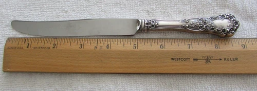 Buttercup Gorham Sterling Handle Stainless-Steel Blade French Dinner Knife 8 3/4