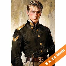 Fine art print - Handsome young man in a military-style uniform - Gay LGBT 2368