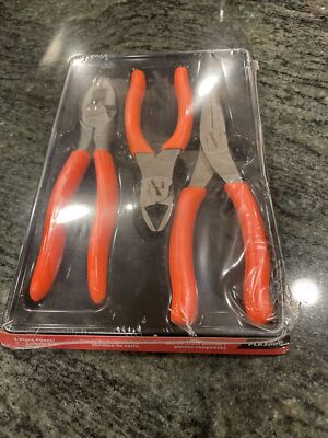 Snap On pl300cfo 3 piece pliers cutters set orange sealed | eBay