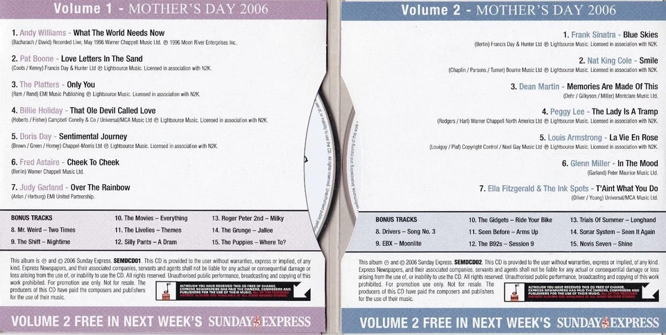 MOTHER'S DAY 2006 ( SUNDAY EXPRESS Newspaper Double Album ) - Bild 2 von 3