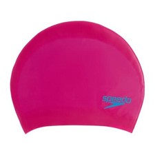 Image of SPEEDO JUNIOR SILICONE LONG HAIR SWIMMING SWIM - CAP (6 TO 14 YEARS OLD) PINK