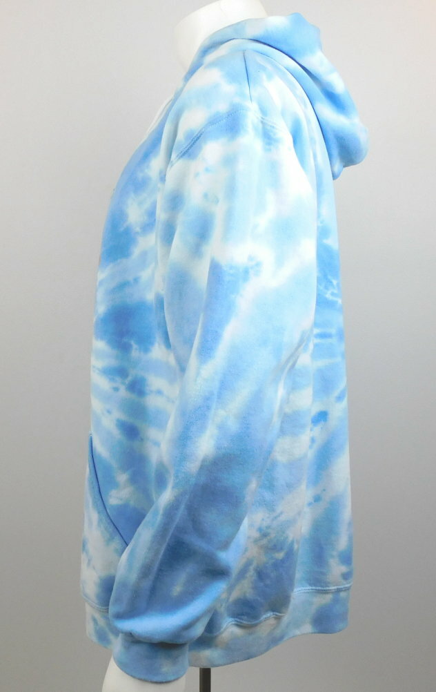 Artist Union Men/Women Tie Dye Blue Hoodie Cherry Blossoms Japan