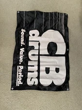 CB Drums Advertising Vintage Hollywood Banner  Thick Silk 35 1/2 By 23 1/2