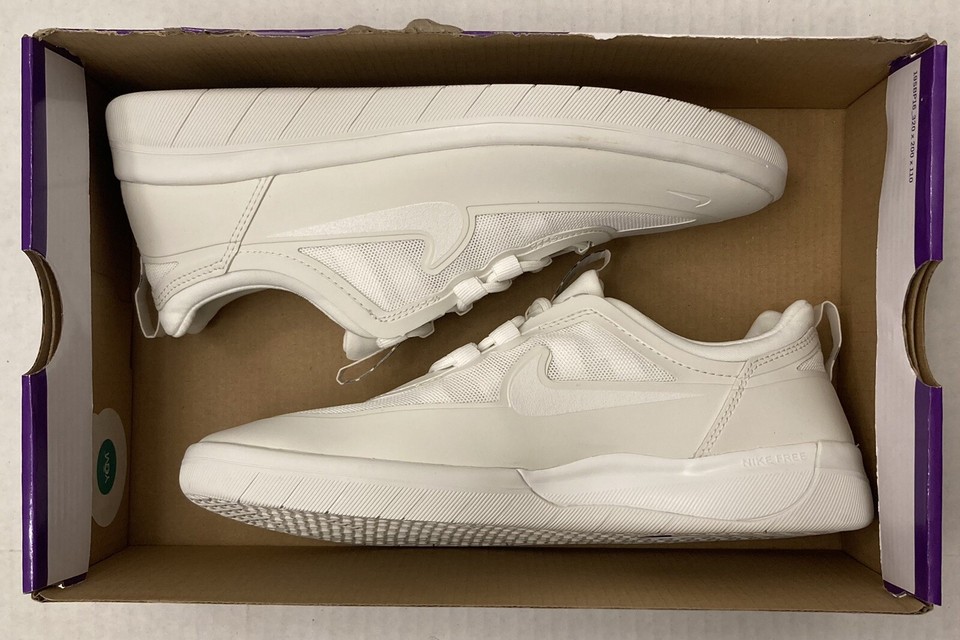 Nike SB Nyjah Free 2 Skate Shoes BV2078109 Summit White (Men's 8) No