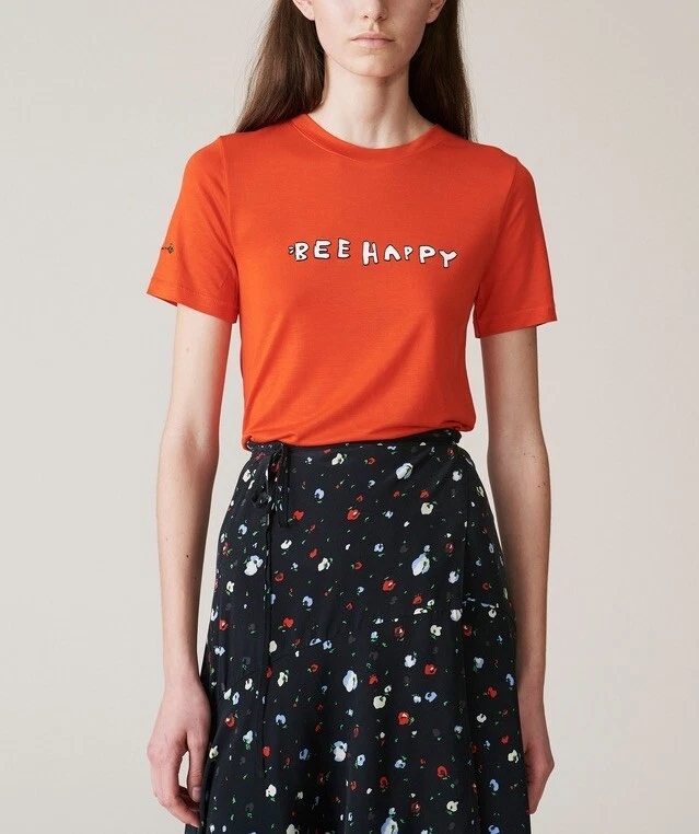 Ganni t shirt orange top