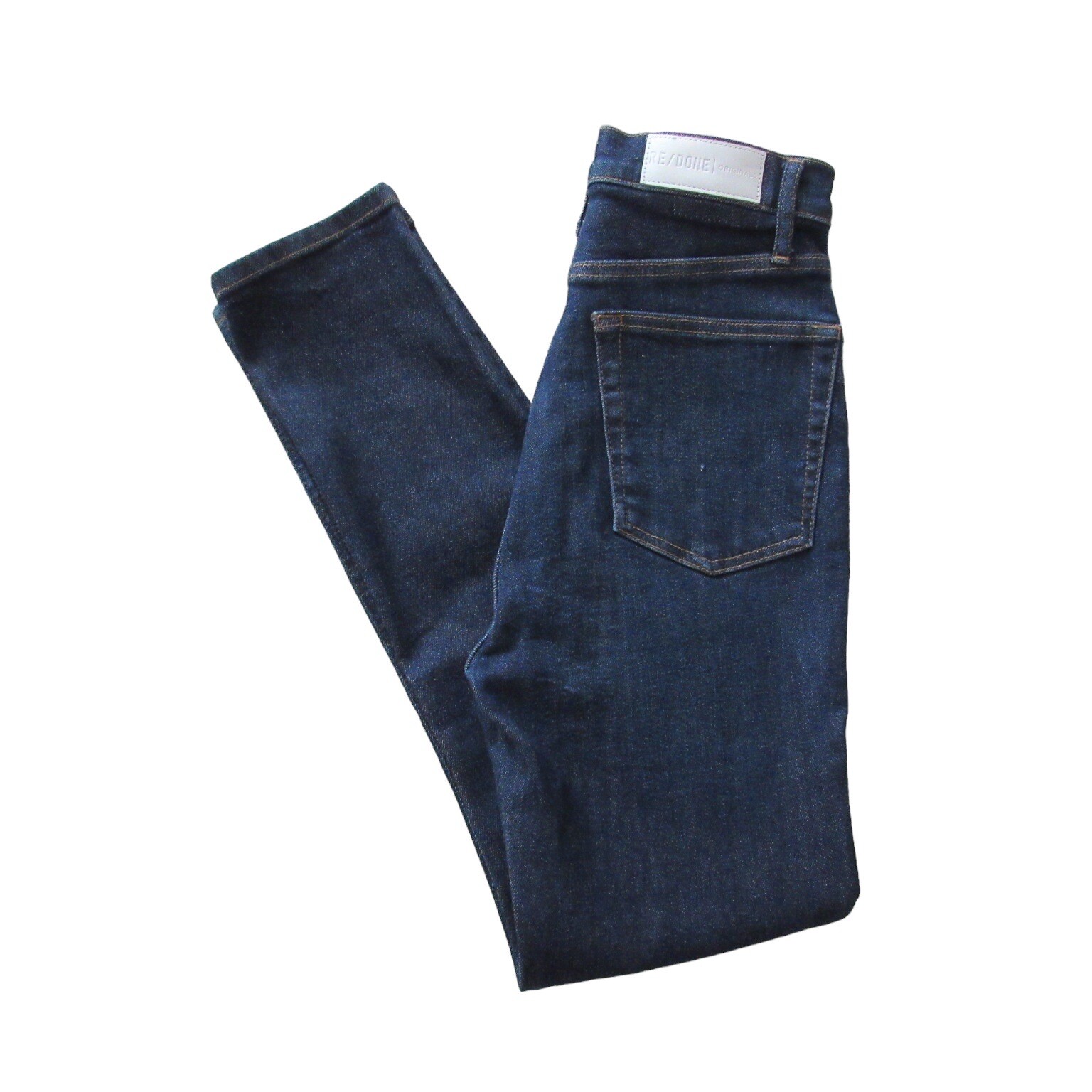 ReDone Ultra High Rise Ankle Crop Jeans Size 28 Dark … Gem