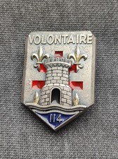 INSIGNE  114° RI  -  VOLONTAIRE  -  G 3899  -  FRAISSE