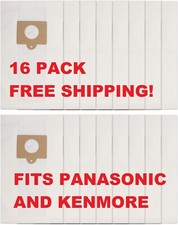 16-PACK Cleaner Bags kenmore style c q 5055 50557 50558 50104 panasonic c-5 c-18