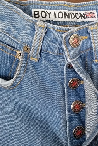 NWOT Vintage BOY LONDON Children's Size 6 Button Fly Straight Leg Jeans Blue - Picture 2 of 4