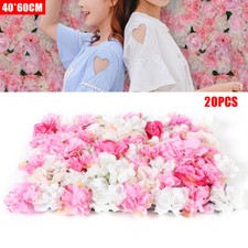 40 x 60 cm 20Pieces Flower Wall Champagne White  Pink Rose Panel Floral Decor